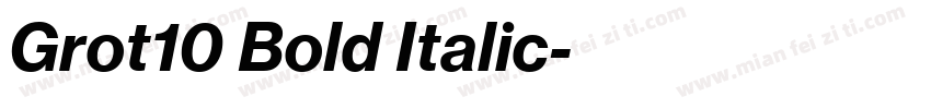 Grot10 Bold Italic字体转换